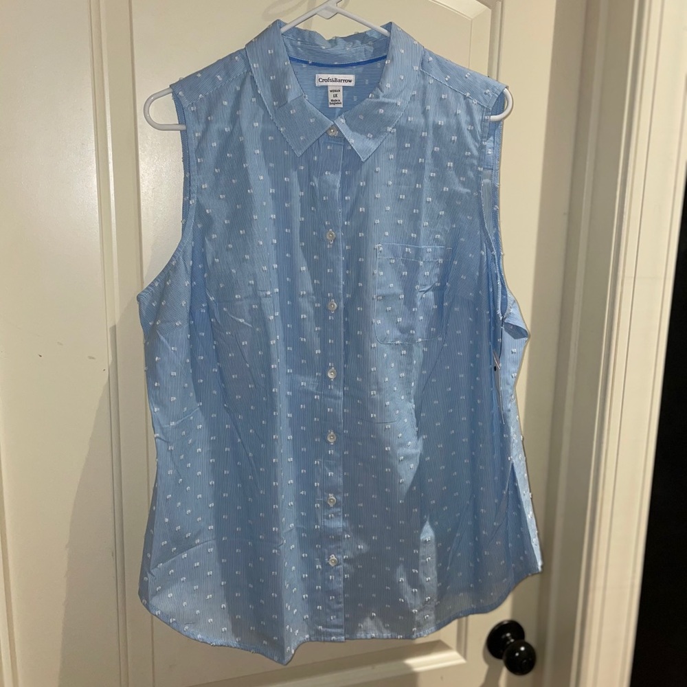 🆕 Plus Size Croft & Barrow Sleeveless Shirt